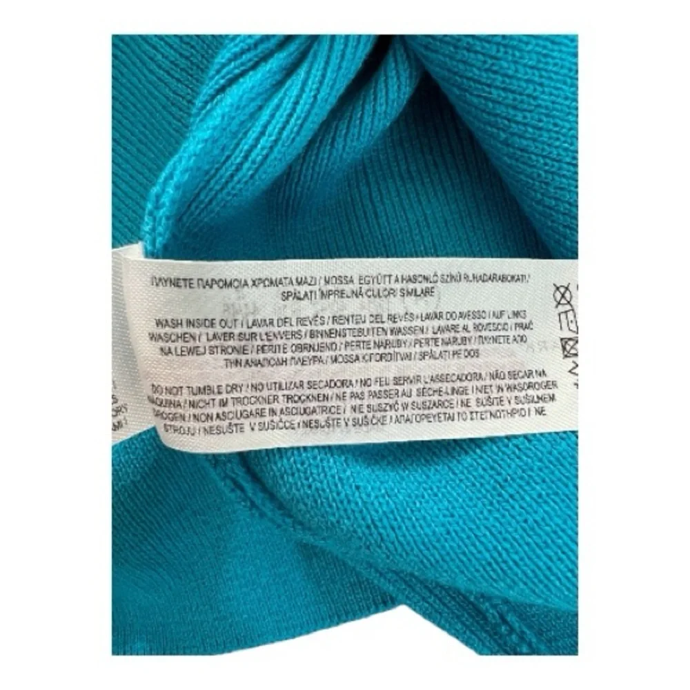 ✨ EUC PRIMARK Women’s Blue Sleeveless Ribbed Knit Mock Neck Sweater | Size M